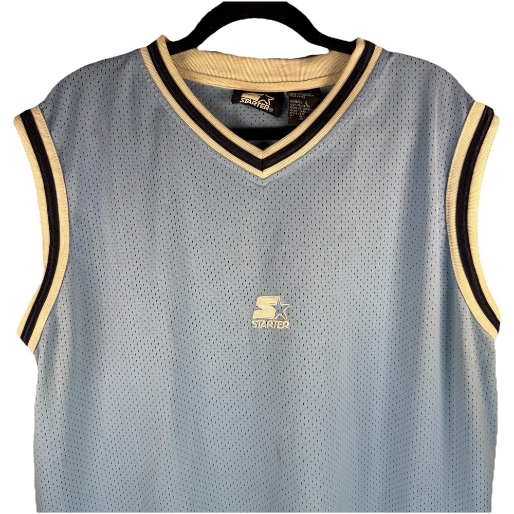 Starter Jersey‎ Blue Vintage Mesh Polyester Large 90's Y2K Hip Hop Basketball